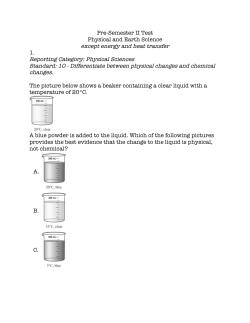 except energy and heat transfer Reporting Category: Physical