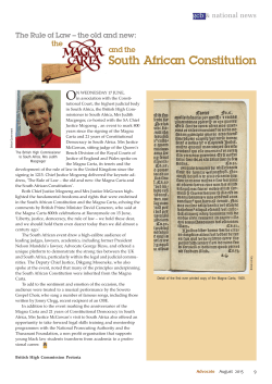 The Magna Carta and the South African Constitution.