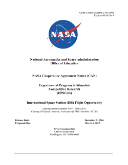 National Aeronautics and Space Administration Office of Education