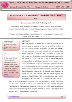 AN UNUSUAL MALPOSITION OF 4 TOE OVERLAPPING ON 5 TOE.