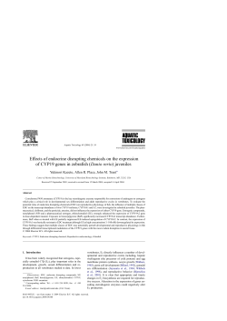 Effects of endocrine disrupting chemicals on the expression of