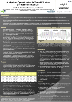 Analysis of Open Quotient in Voiced Fricative production using EGG