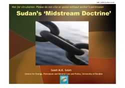 Sudan`s `Midstream Doctrine`