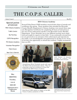 the cops caller - City of Palm Desert