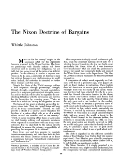 The Nixon Doctrine of Bargains