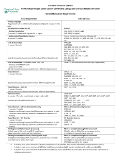 Spanish Partnership Guide - Cleveland State University