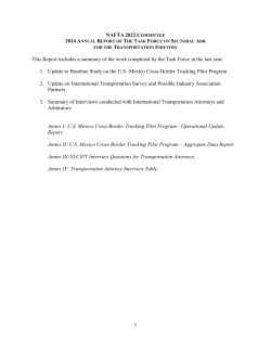 2014 Sectoral ADR for Transportation Task Force Report