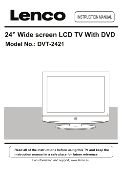24” Wide screen LCD TV With DVD