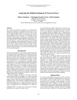 Analyzing the Political Sentiment of Tweets in Farsi