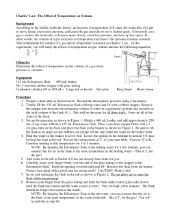 Charles` Law: The Effect of Temperature on Volume Background