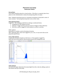 Physicists Can`t Jump Instructor Notes