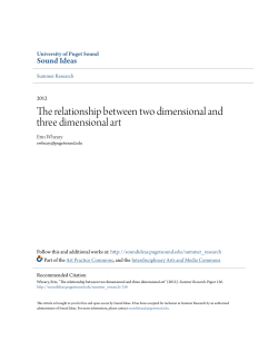 The relationship between two dimensional and three dimensional art