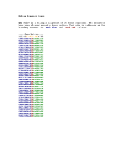 Making Sequence logos Q1) Below is a multiple alignment of 35