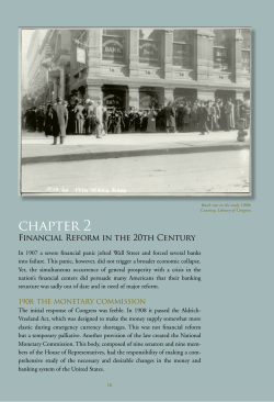 Chapter 2: Financial Reform in the 20th Century