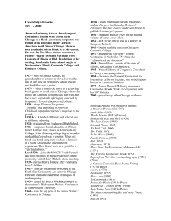 Gwendolyn Brooks - Writing Teacher Hangout