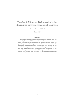 The Cosmic Microwave Background radiation