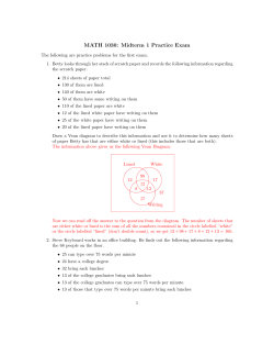 MATH 1030: Midterm 1 Practice Exam
