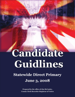 Statewide Direct Primary June 3, 2008