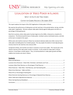 LEGALIZATION OF VIDEO POKER IN ILLINOIS