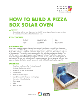 how to build a pizza box solar oven