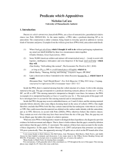 LaCara, Nicholas Pre