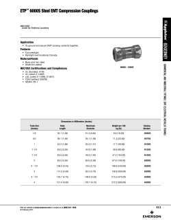 ETP&trade; 6000S Steel EMT Compression Couplings Catalog Pages