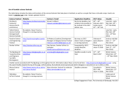 Scottish Science Festivals
