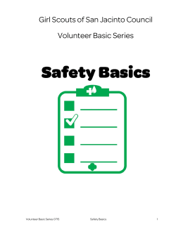 Safety Basics Handout - Girl Scouts of San Jacinto