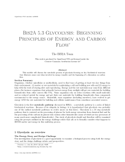 Bis2A 5.3 Glycolysis: Beginning Principles of