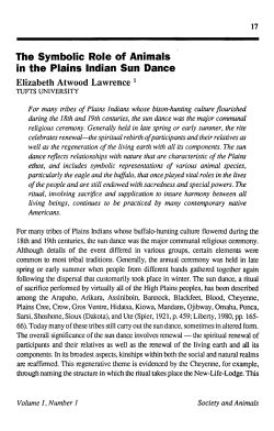 17 The Symbolic Role of Animals in the Plains Indian Sun Dance