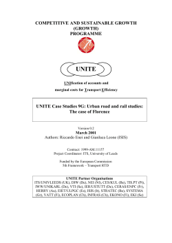 The case of Florence - Institute for Transport Studies