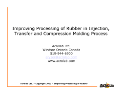Improving Processing of Rubber in Injection, Transfer and