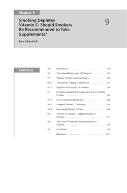 Smoking Depletes Vitamin C: Should Smokers Be Recommended to