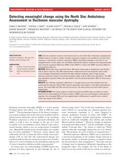 Detecting meaningful change using the North Star Ambulatory