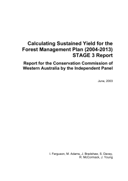 Calculating Sustained Yield for the Forest Management Plan (2004