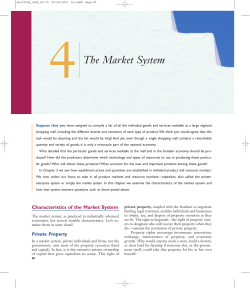 The Market System - APNazarethMacroeconomics