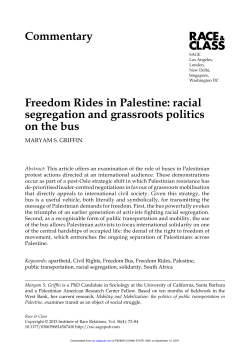Freedom Rides in Palestine: racial segregation and