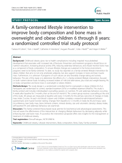 A family-centered lifestyle intervention to improve body composition