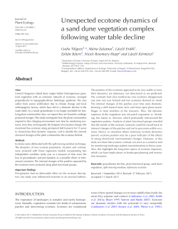 unexpected ecotone dynamics of a sand dune vegetation complex