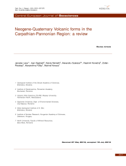 Neogene-Quaternary Volcanic forms in the Carpathian