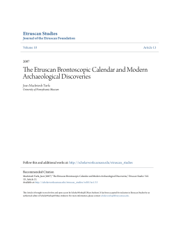 The Etruscan Brontoscopic Calendar and Modern Archaeological