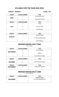syllabus for the year 2015-2016