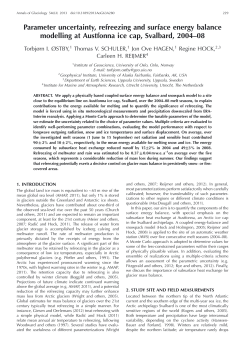 Parameter uncertainty, refreezing and surface energy balance