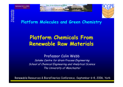 Platform Chemicals From Renewable Raw Materials