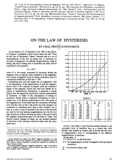 ON THE LAW OF HYSTERESIS.