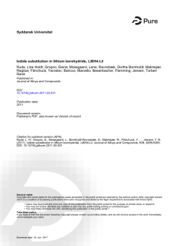 Syddansk Universitet Iodide substitution in lithium
