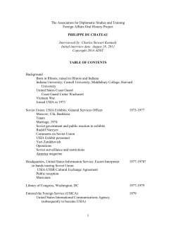 du Chateau, Philippe - Association for Diplomatic Studies and Training