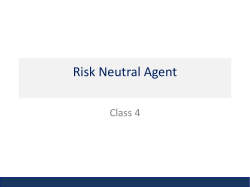 Risk Neutral Agent - Jasmin Kantarevic