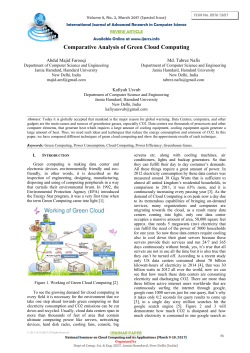 Comparative Analysis of Green Cloud Computing