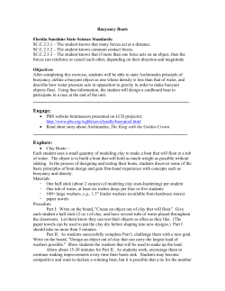 Creating `Buoyancy Boats` Lesson Plan